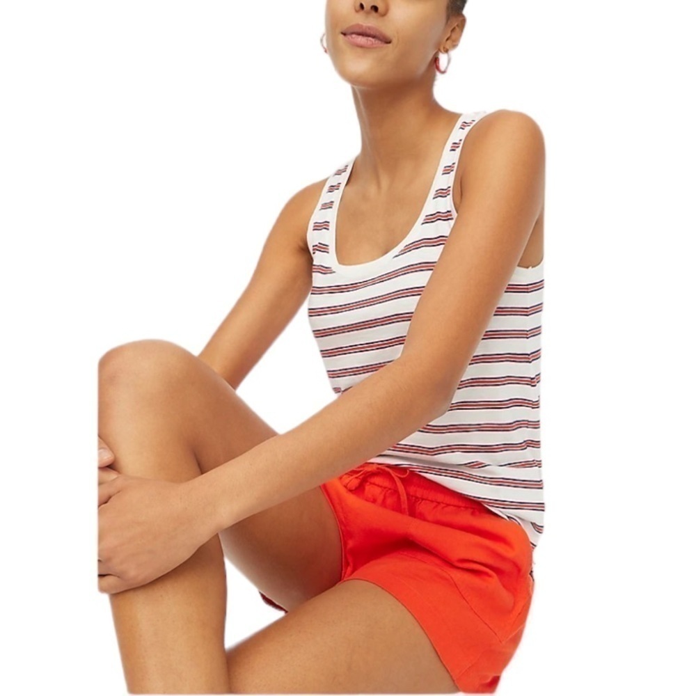 J. Crew - NWT Striped Vintage Slub Cotton Tank Top Sz M